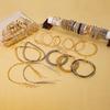European & American High-End Gold Wire Multi-Layer Bracelet Necklace.
