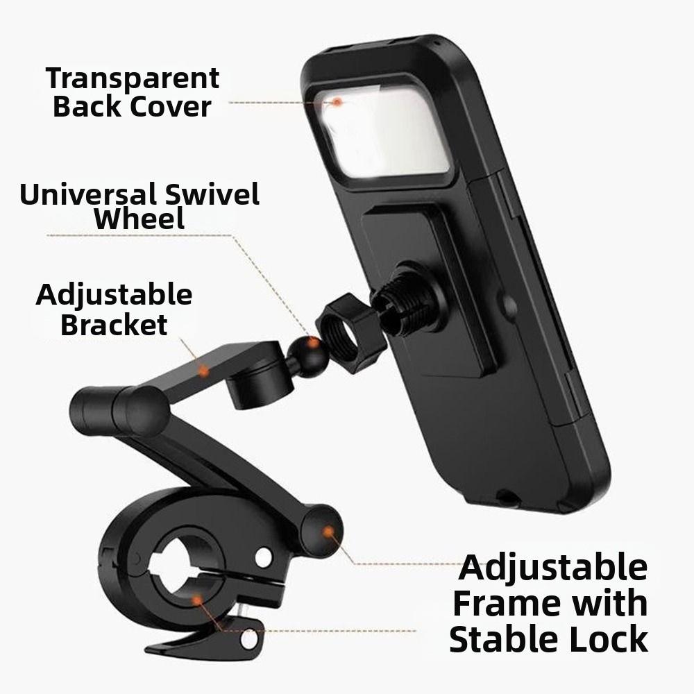 360° Swivel Motorcycle Phone Holder Waterproof Phone Navigation Holder  Outdoor Riding