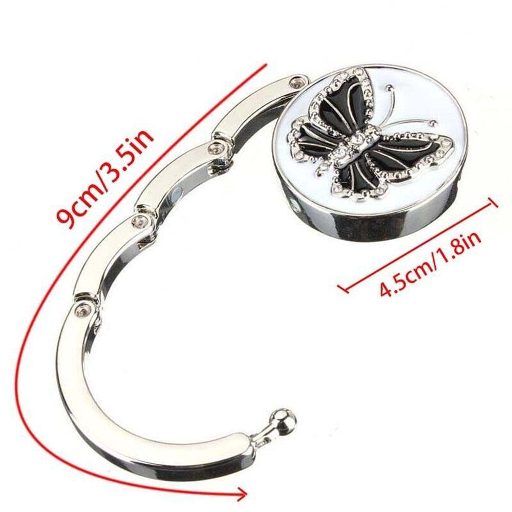 Metal Round Hook Vintage Flowers Foldable Table Hook Purse Bag Hanger Handbag Hanger Desk Hooks Travel Portable Hook