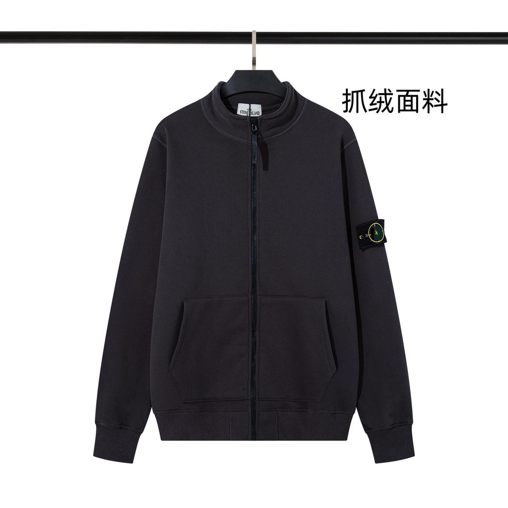 STON Basic Solid Color Compass Patch Fleece Hoodie Long Sleeve Pullover Sweatshirt for Men Women