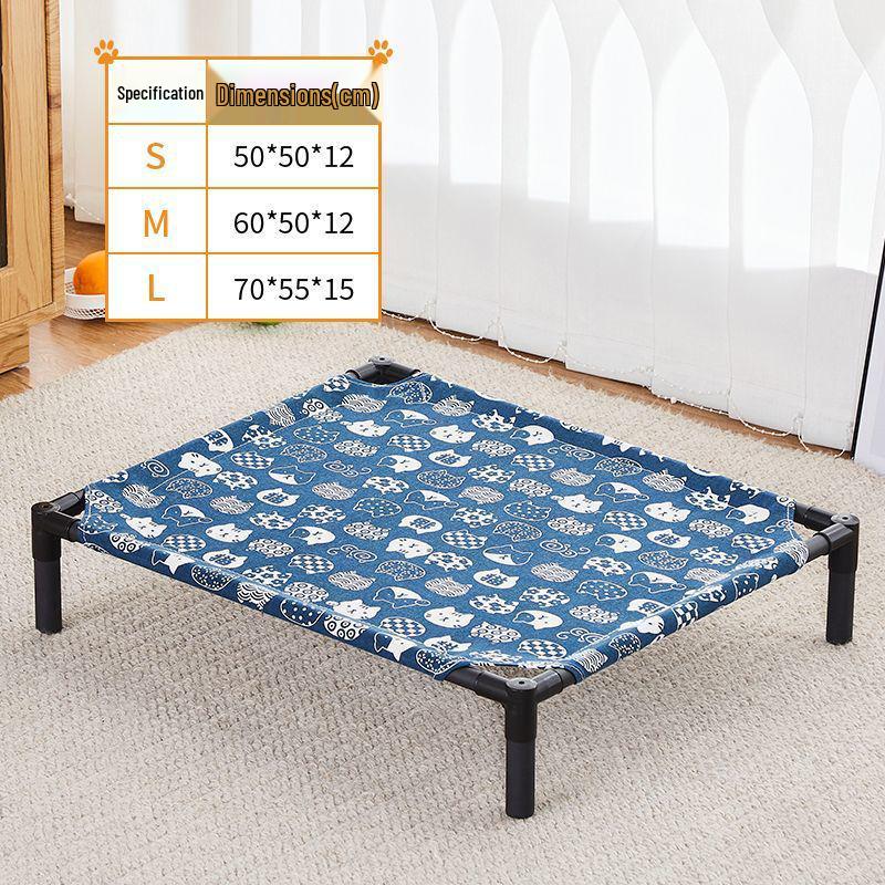 All-Season Pet Bed: Moisture-Proof, Breathable, Removable, Washable, Cool Off-the-Ground Nest for Cats and Dogs