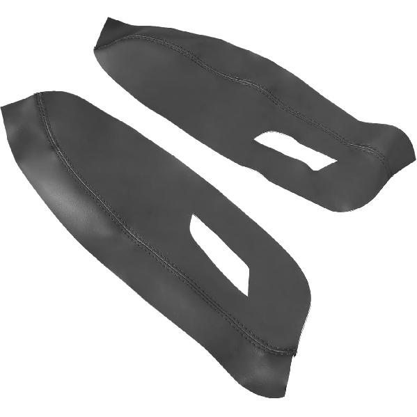 2 Stück Türarmlehnen-Panelabdeckung, Schwarze Türverkleidungs-Schutzhülle Ersatz-Mikrofaserkunstleder-Armlehnenabdeckung Schwarz Kompatibel mit Nissan Sentra 2013-2019