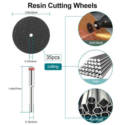 60 Peças/conjunto Rodas de Corte Diamantadas Para Ferramenta Rotativa Dremel Retificadora de Matriz Disco de Corte para Metal