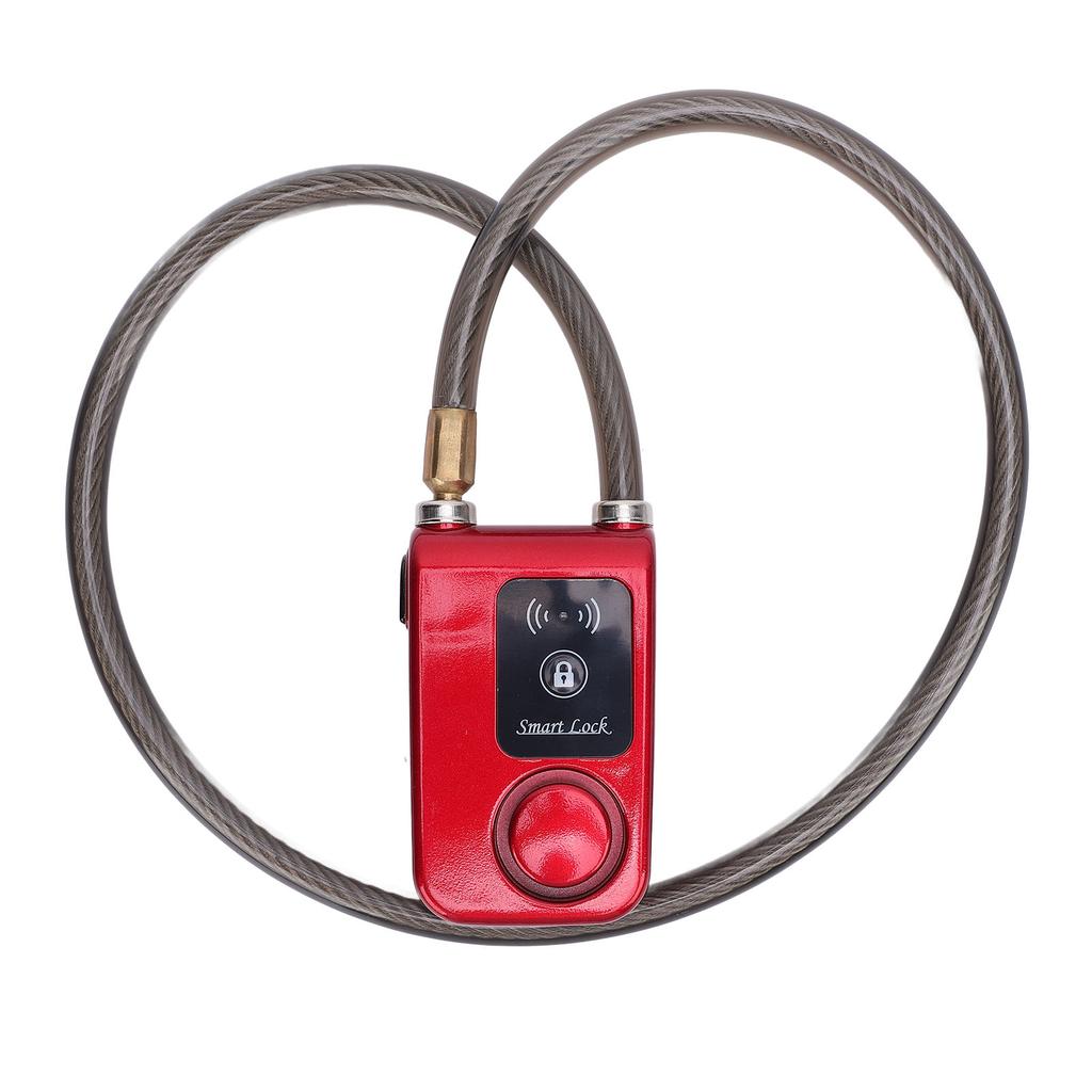 Keyless Bluetooth Motorcycle Lock IP44 Water Resistant Cycling Lock with Alarm APP Unlocking Vibration Alarm Anti Theft