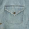 70s 80s vintage Chambray Shirt jacket Ice blue Men's Used