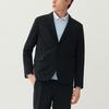 Fila Solid Color Business Casual Blazer Men Blazers Black F11M112704F-BK
