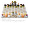 1 Set Sushi Chess Game with Rolling Mat Board Bento Storage Box Kids Adults Portable Travel Educational Hand Roll Chess Board Game Toy