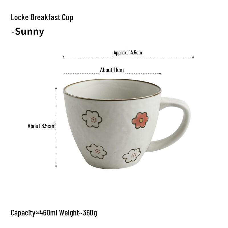 OLOEY Ceramic Breakfast Milk & Cereal Mug