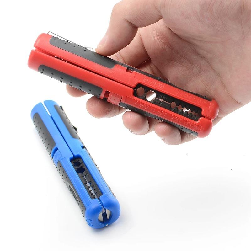 Portable Multifunctional Cable Stripping Pliers, Manual Hardware Tools for Cutting, Anti Slip Handle, Bar Pen Clip, Practical
