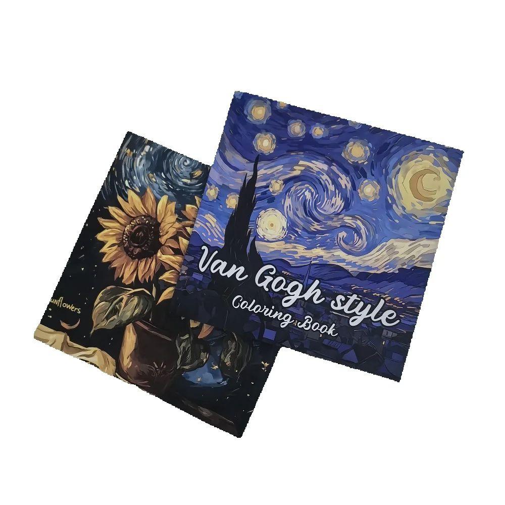 Van Gogh Style Coloring Book for Adults and Teens Stress Relief Creative Fun Activity Book Gift
