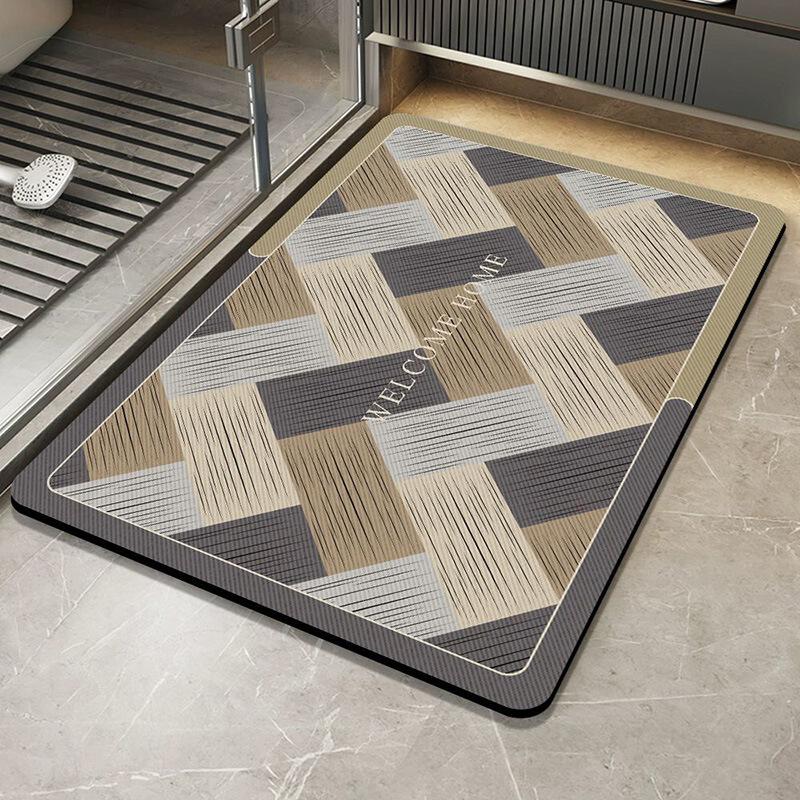 Modern Simple Diatom Mud Floor Mat Bathroom Water-Absorbing, Non-Slip And Dirt-Resistant Floor Mat Bathroom Easy To Take Care Of Quick-Drying Floor