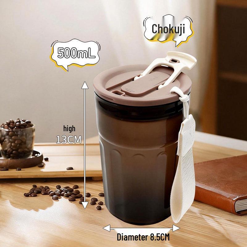 Tragbarer, isolierter Reise-Kaffeebecher mit Strohhalm - Leicht, Lebensmittelechter Kunststoff, Perfekt für den Außenbereich.