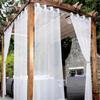 Outdoor Transparents Curtains Weatherproofs Eyelet Voile Curtains for Patioes Gazeboes