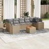 VidaXL Garden Lounge Set with Cushions 8 Pcs Beige Braided Resin 3225359