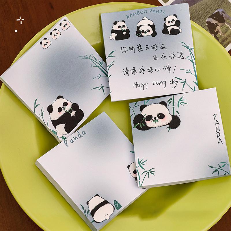 50Sheets Cute Cartoon Panda Sticky Notes Kawaii Students Notepad Office School Accessories Stationery Self Adhesive Sticky Notes