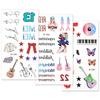 Cartoon Tattoo Sticker Waterproof English Temporary Tattoo Sticker
