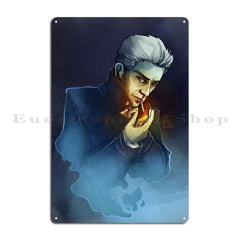 Ghostly Smoking Dizinky Metal Plaque Cinema Customize Wall Decor Plaques Designing Tin Sign Poster