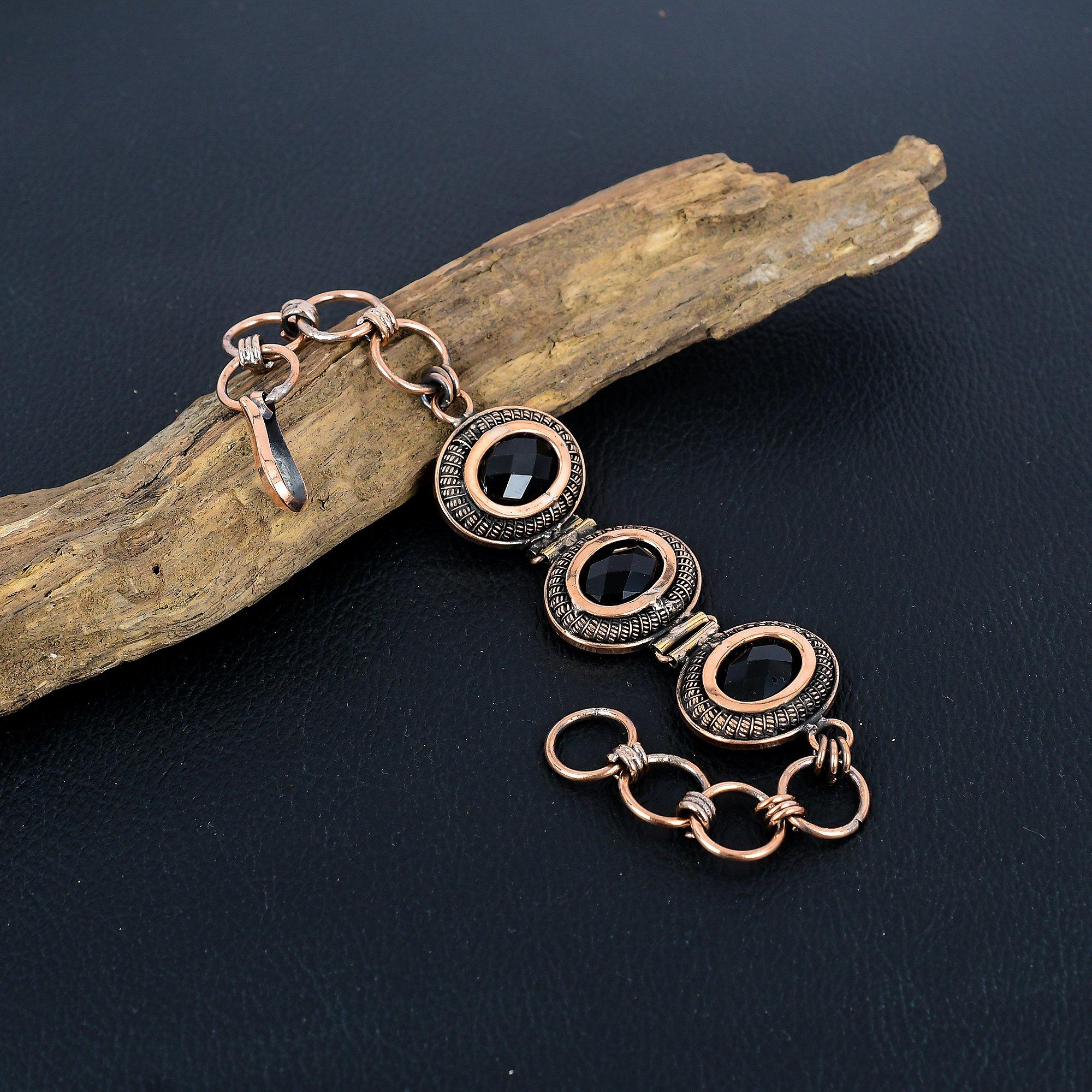 

Черный браслет из шпинели, браслет из стерлингового серебра 925 пробы, ювелирные изделия ручной работы с драгоценными камнями, подарки для жены, совершенно новый браслет