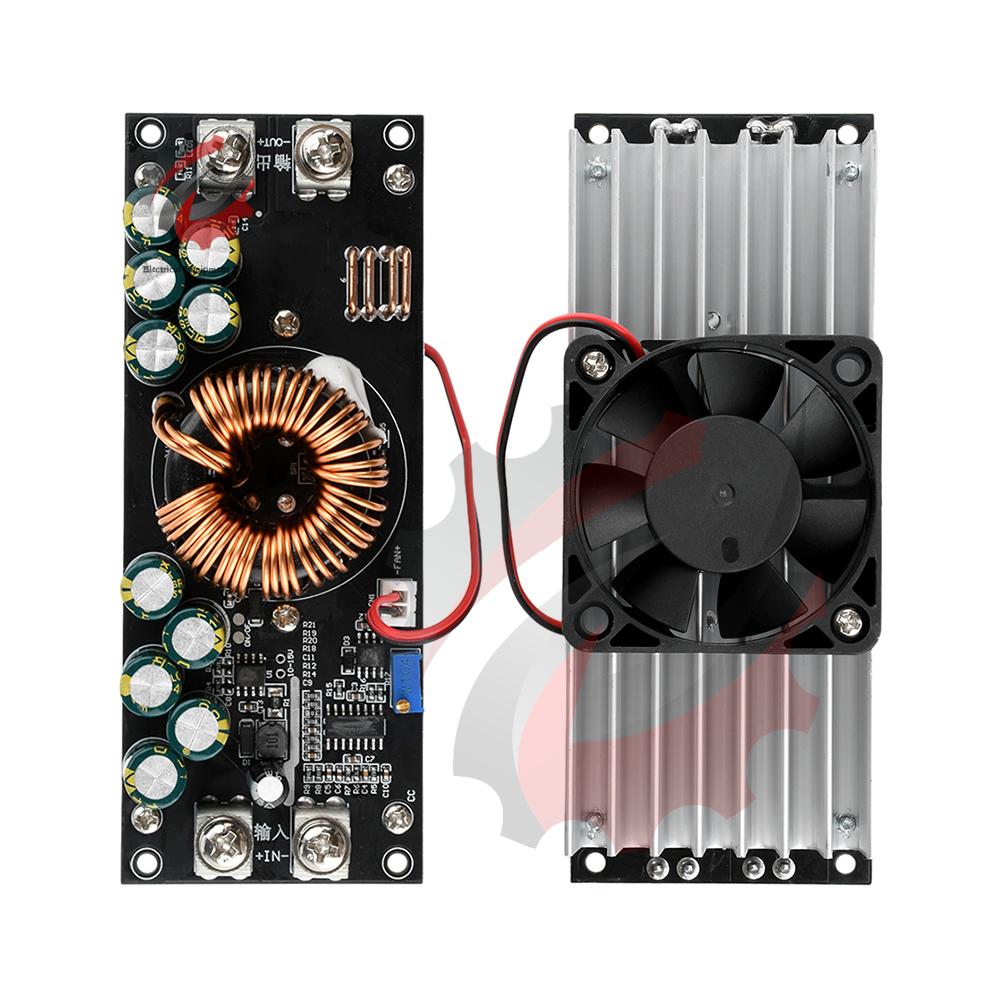 High Power 1500W Adjustable Step-Down Power Supply Module DC15V-90V to DC2.5V-72V 50A Constant Voltage Power Supply Board