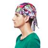 Cappello bandana estivo con stampa parasole, cappellino da ciclismo ad asciugatura rapida, foulard traspirante, fascia per la testa regolabile in cotone, cappello da motociclista, cappuccio