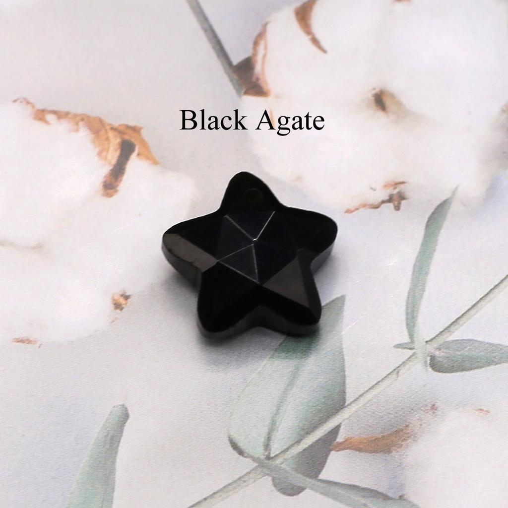 1 Stück, Boho-Reiki-Heilkristall-Anhänger, Pentagramm-Naturstein, Amethyst-Edelstein-Anhänger zur Schmuckherstellung, Zubehör, DIY-Weihnachtsgeschenke, 15 x 15 mm