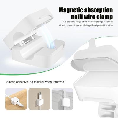 Magnetický Organizér Káblov Klip Samolepiaci Držiak Dátových Káblov Domov Správca Stolný Telefón Nabíjací Napájací Kábel