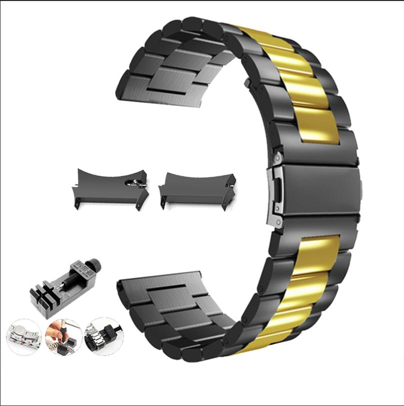 No Gaps Stainless Steel Band for Samsung Galaxy Watch7 6 4 Classic 46mm 47mm/Watch4 5 Pro 44mm 40mm Strap Curved End Bracelet