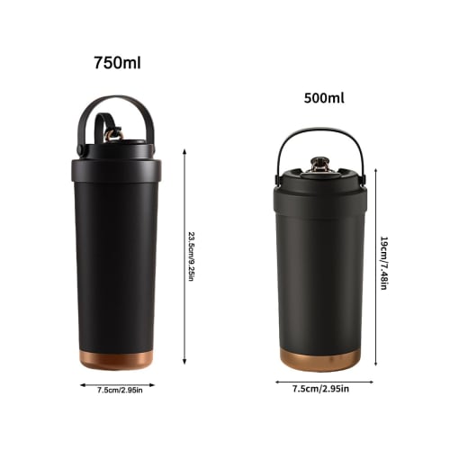 Yavoluy Ceramic Tumbler with Straw and Lid, Large Capacity 500ml/750ml, Vacuum Insulated, Keeps Drinks Hot or Cold, Stylish for Milk, Coffee, and Soy
