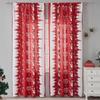 Christmas Theme Printed Curtain Blackout Rectangle Decorative Fabric Living Room Bedroom