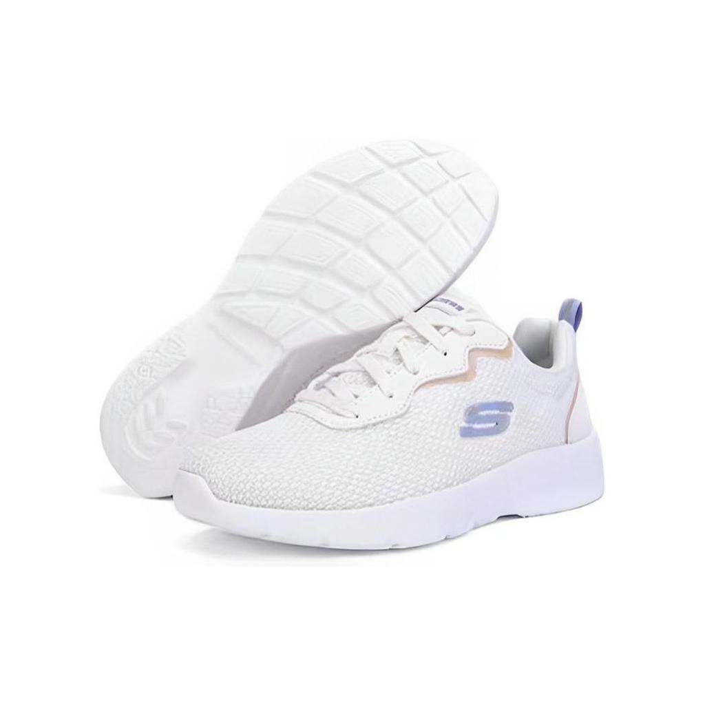 Skechers Dynamight 2.0 Round Toe Lace-Up Cushioning Breathable Low-Top Running Shoes Women Sneaker White 149692-OFWT