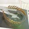 Nova Tiara Cor Dourada Retrô Folha Coroa Adorno de Cabeça Deusa Grega Joia de Cabeça Acessórios de Cabelo para Noiva Casamento