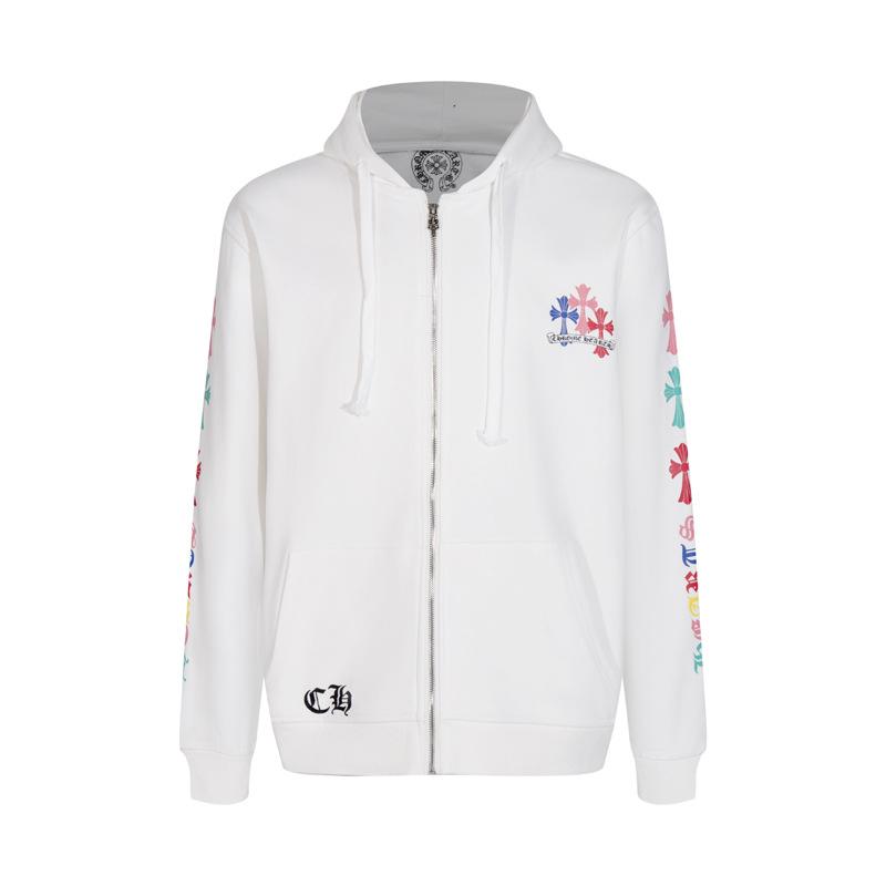 Chrome Heart Pure Cotton Terry Zip-Up Hoodie with Hood