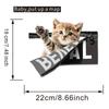 Funny Goofy Cat Toilet Seat Stickers, Creative Waterproof Removable Self-Adhesive Bathroom Decals