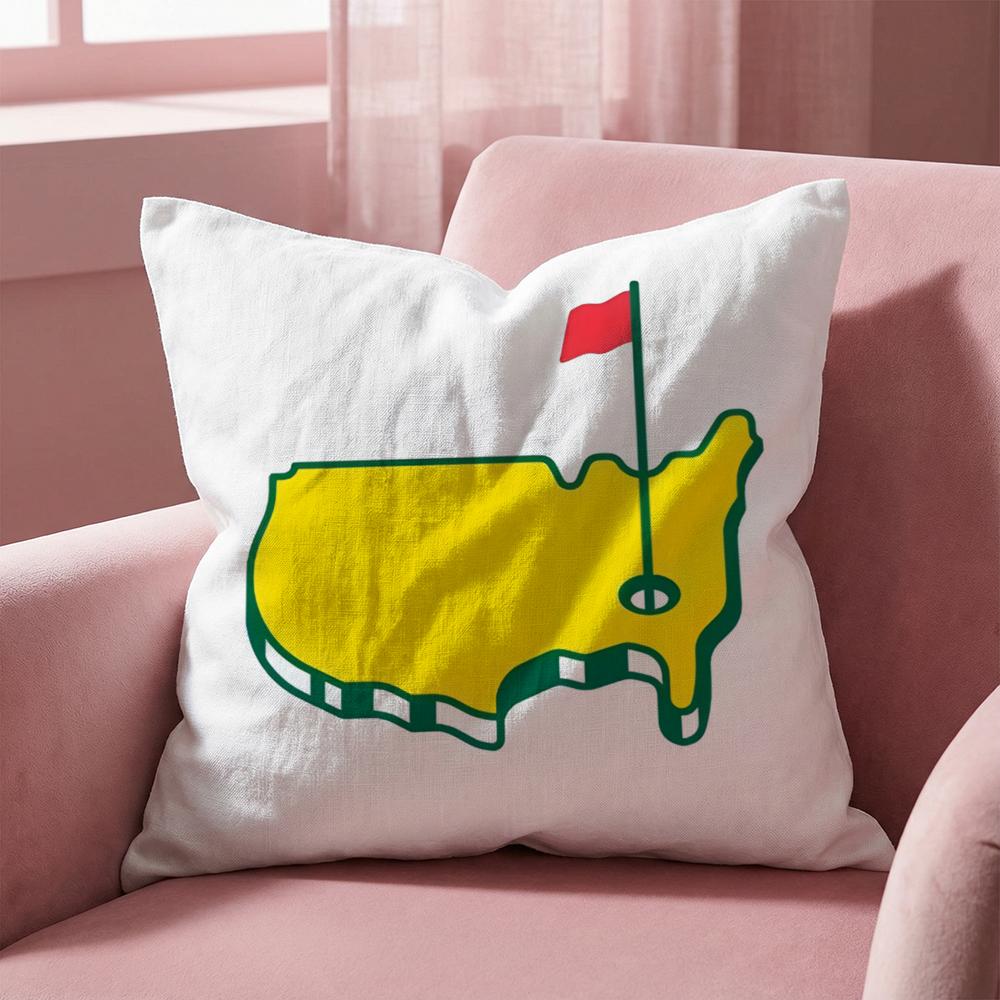 Masters Golf Printing Cushion Cover Multi-Scene Pillow Cover for Home & Car - Reversible, Soft & Durable for Daily Use