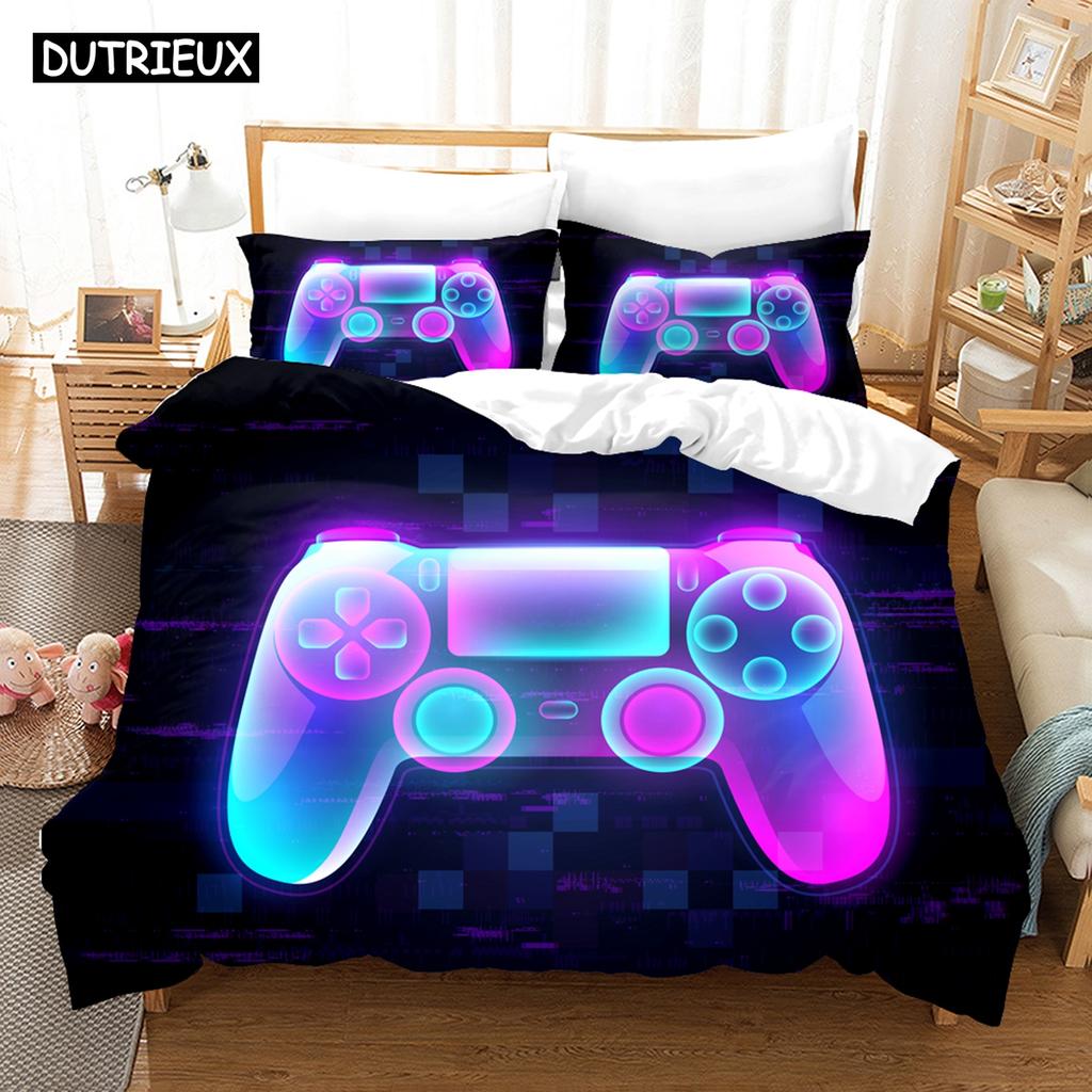 Fashion Gamepad Bedding Set Kids Game Comforter Quilt Adult Gift Bed Linen Bedroom Duvet Covers Single Queen King Size