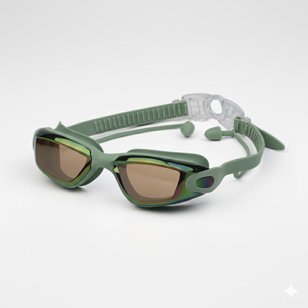 Adult Silicone Strap High Definition Goggles PC Lens Swimming Glass Water-Proof Swim Goggles Anti-fog Silicone Swim Goggle