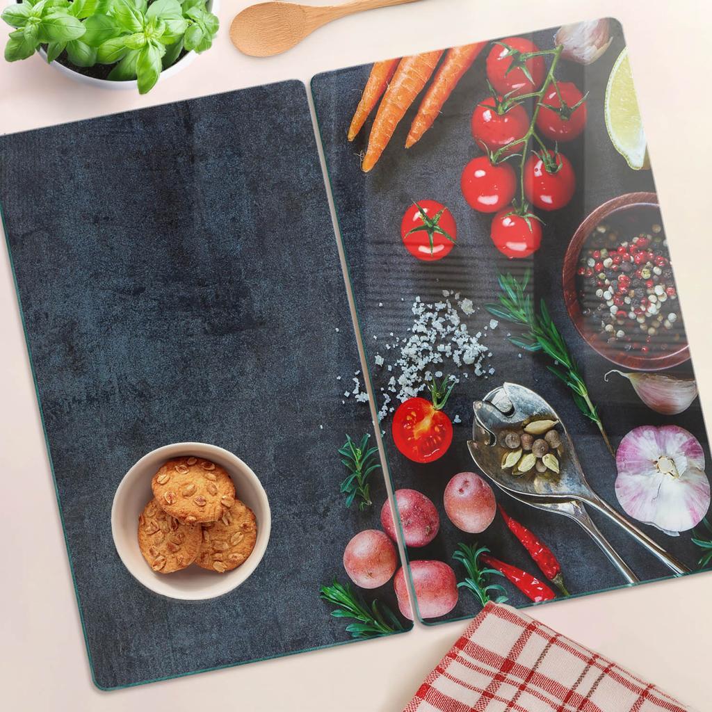 Kitchen Multifunctional Decorative Glass Boards Ingredients 2X30X52 Cm