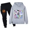 PB1656 Kinder Jungen Mädchen Halloween Bedruckt Langarm Hoodie Hose Oberteil Hosen Kleidung Sets