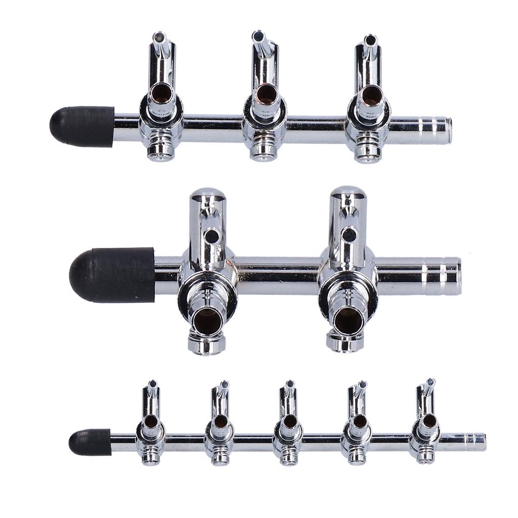 Aquarium CO2 Splitter Energy Saving 6mm Hose Accurate Stainless Steel Efficient Fish  Air Valve for Fish  for Aquarium