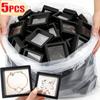5 pièces Boîte d'affichage flottante transparente en PE 3D Boîte d'emballage en film plastique pour bijoux Boîte de rangement pour collections de colliers, bagues, bracelets
