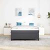 Box Spring Bed Dark Gray 140 x 190 cm Corduroy Fabric