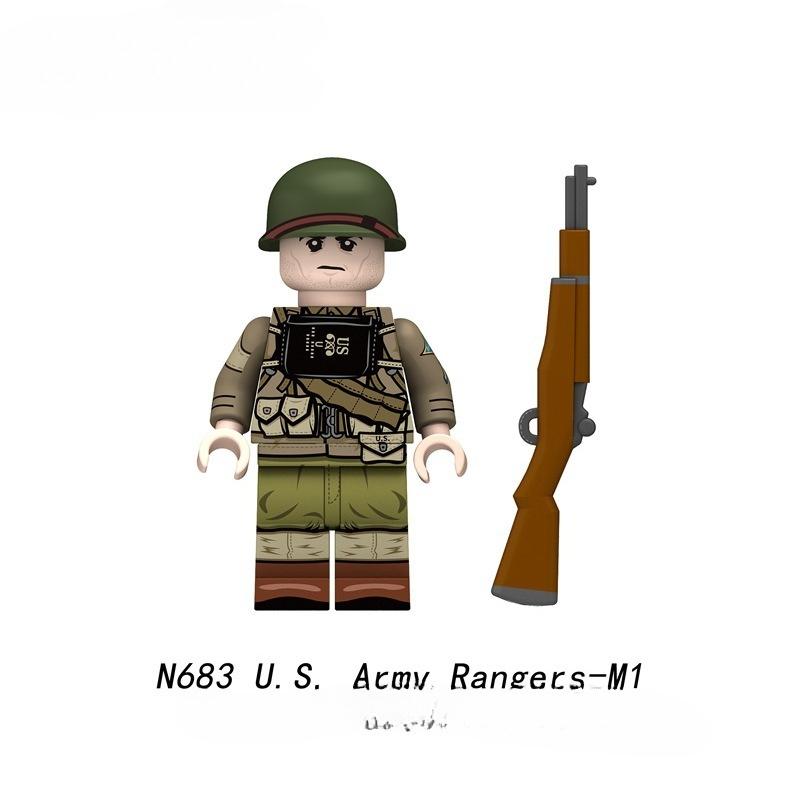 

N683-688 Військова Війна MOC Армійські Рейнджери Броня Шолом Аксесуари Цеглинки Моделі Ляльки Фігурки Іграшки для Дітей Подарунки