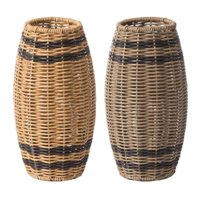 Contemporary Rattan Effect Basket Plant Holder for Wedding and Party Decors, Light Weight Flower Basket