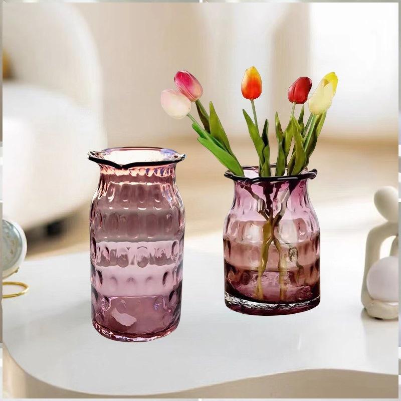 Creative Nordic Light Luxury Style Art Ice Point Shaped Durable Glass Vase for Modern Home Decor and Wedding Occasions