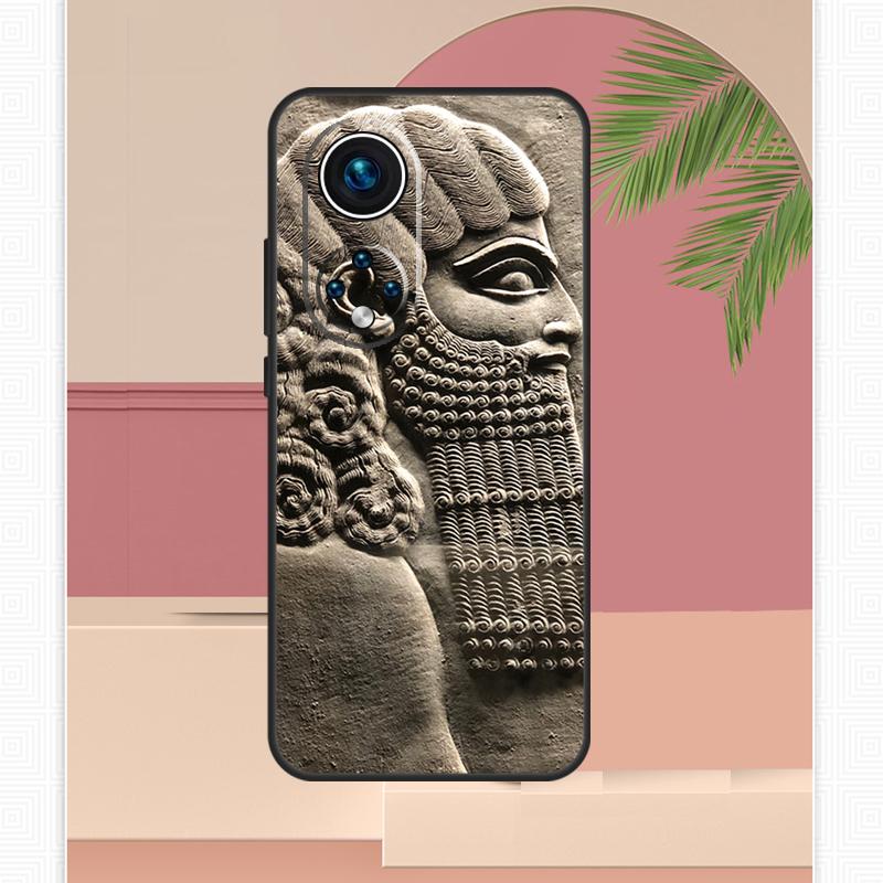 Assyrian Lamassu Winged Bull Case For Honor Magic 5 6 7 8 Pro Honor 400 Lite 200 X9c X9b X9a X8b X8a X8c 50 70 90 Cover