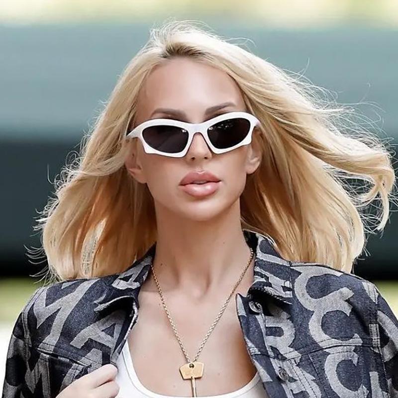 New  Sports Sunglasses Women Trends Punk Sun Glasses Men Retro 2000'S Luxury Brand One Piece Special-Shaped