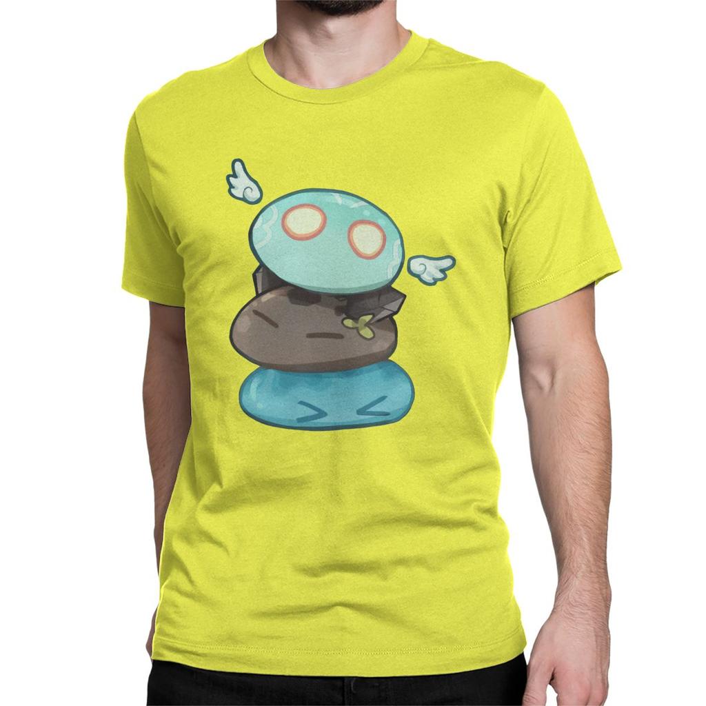 Anemo Hydro Slime Genshin Impact Slime Stack T Shirts Men S Cotton Vintage T Shirts