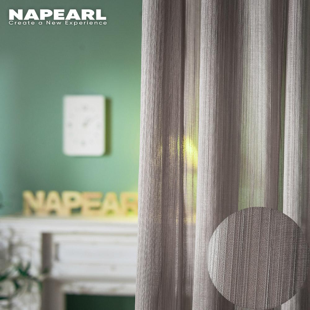 1PC NAPEARL Elegant Solid Color Soft Sheer Tulle Curtain Modern Textured Window Screening for Living Room Bedroom Home Decor