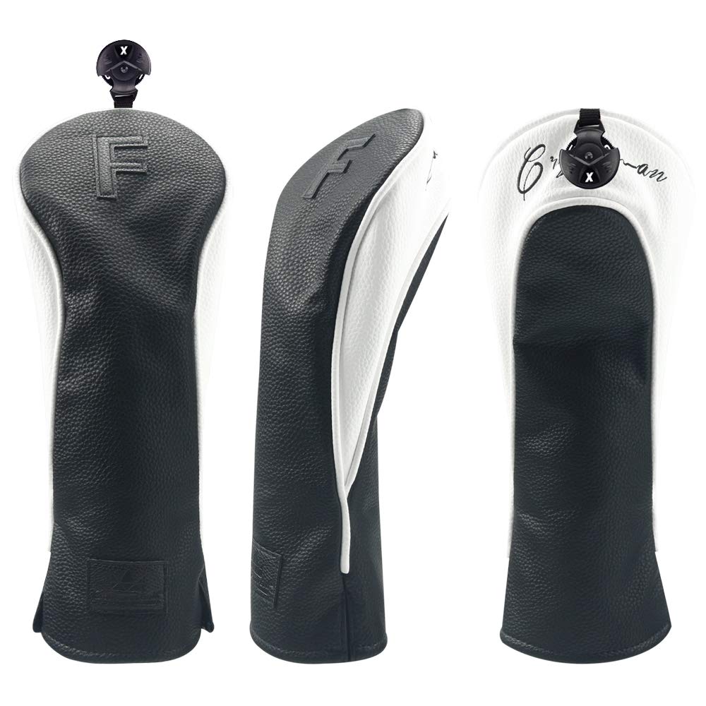 CRAFTSMAN Fairway Wood Golf Headcover for Fairway with Numbered Tags and Sold Easy to Attach and Black Cover, Woods, (3, 4, 5, 7, X), Individually,