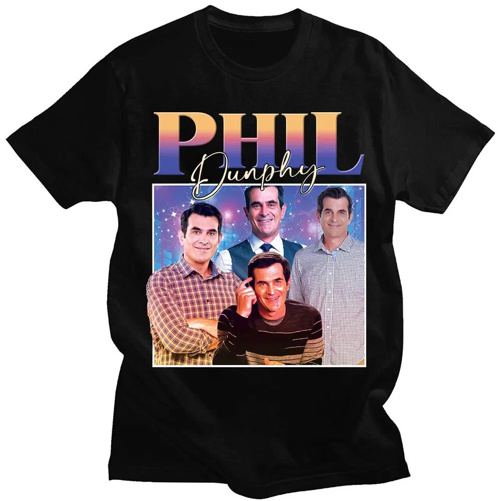 Phil Dunphy TV Show T Shirt Women Harajuku Interesting Graphics Short Sleeve Unisex Tee Tops Cotton Plus Size Casual Streetwear